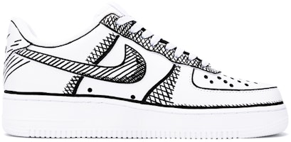 カスタム Nike Air Force 1 Low スケッチ白黒 CW2288-111(Team18-AF1男款素描排线) Order カスタム Nike Air Force 1 Low スケッチ白黒 CW2288-111(Team18-AF1男款素描排线)