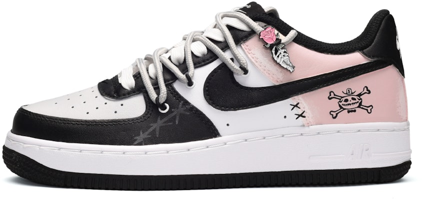 カスタムAF1 スカルローズ&グラフィティ荊棘 DV1331-100(TeamE-女款骷髅玫瑰黑白粉) Buy カスタムAF1 スカルローズ&グラフィティ荊棘 DV1331-100(TeamE-女款骷髅玫瑰黑白粉)