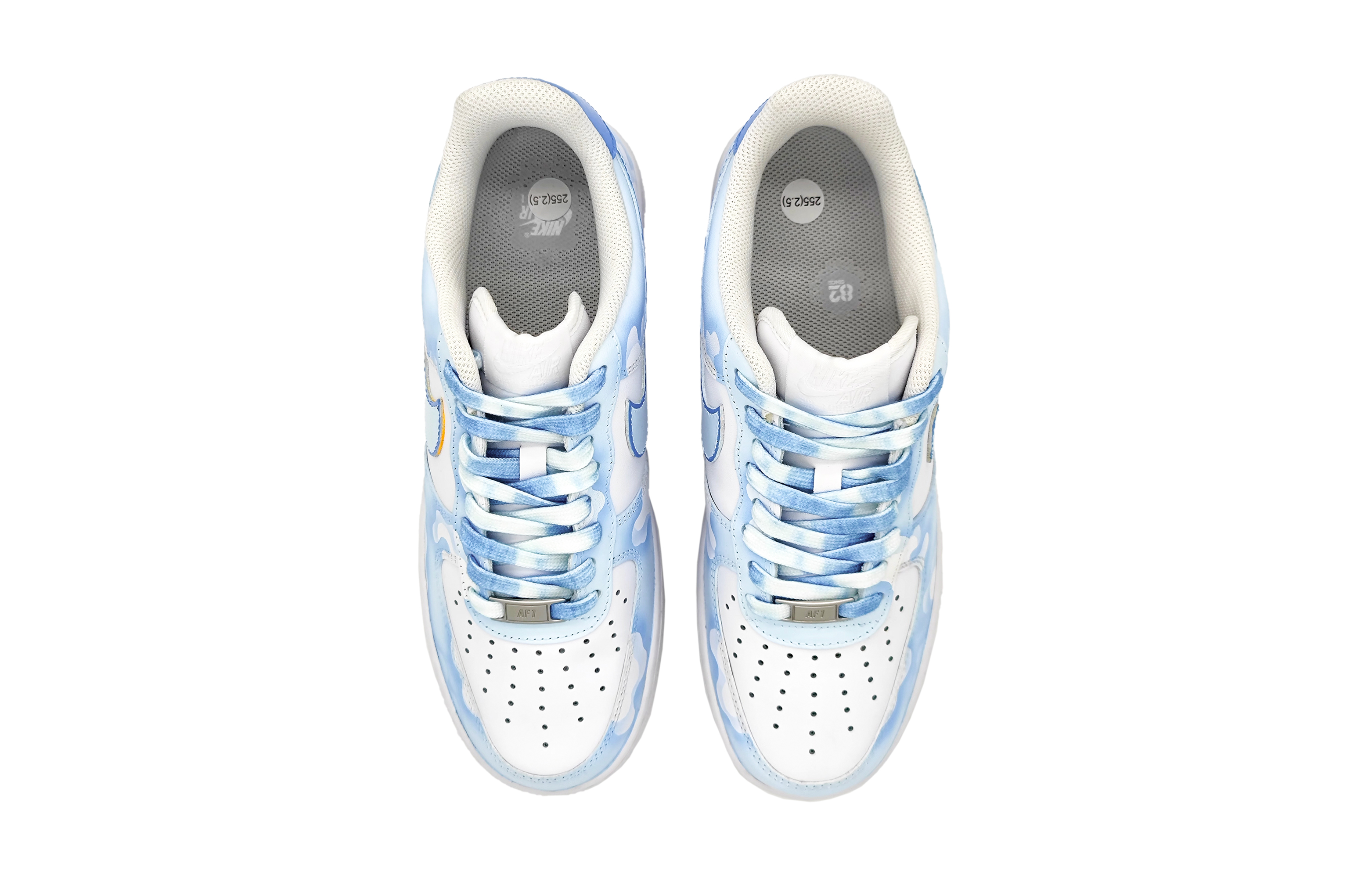 Shop [Kasut Custom] Nike Air Force 1 Low 'Sky Wonderland' DH2920-111(Team16-女款蔚蓝天空)