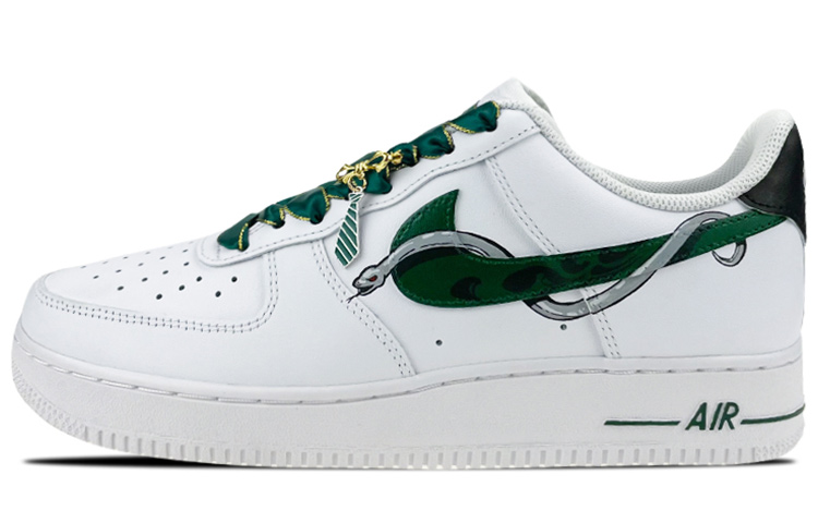 [Custom Shoes] Nike Air Force 1 Low 'Slytherin Snake Tie'