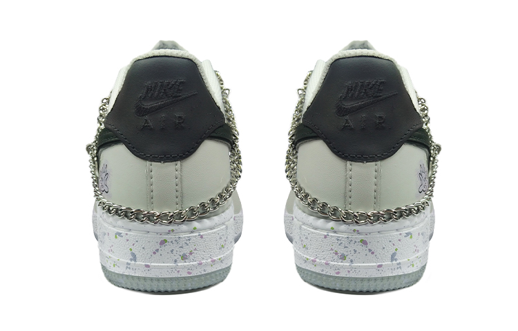 Shop [Sepatu Kustom] Nike Air Force 1 Low 'Smiley Balloon Hitam Abu-abu' DX5805-100(TeamK-拇指笑脸)