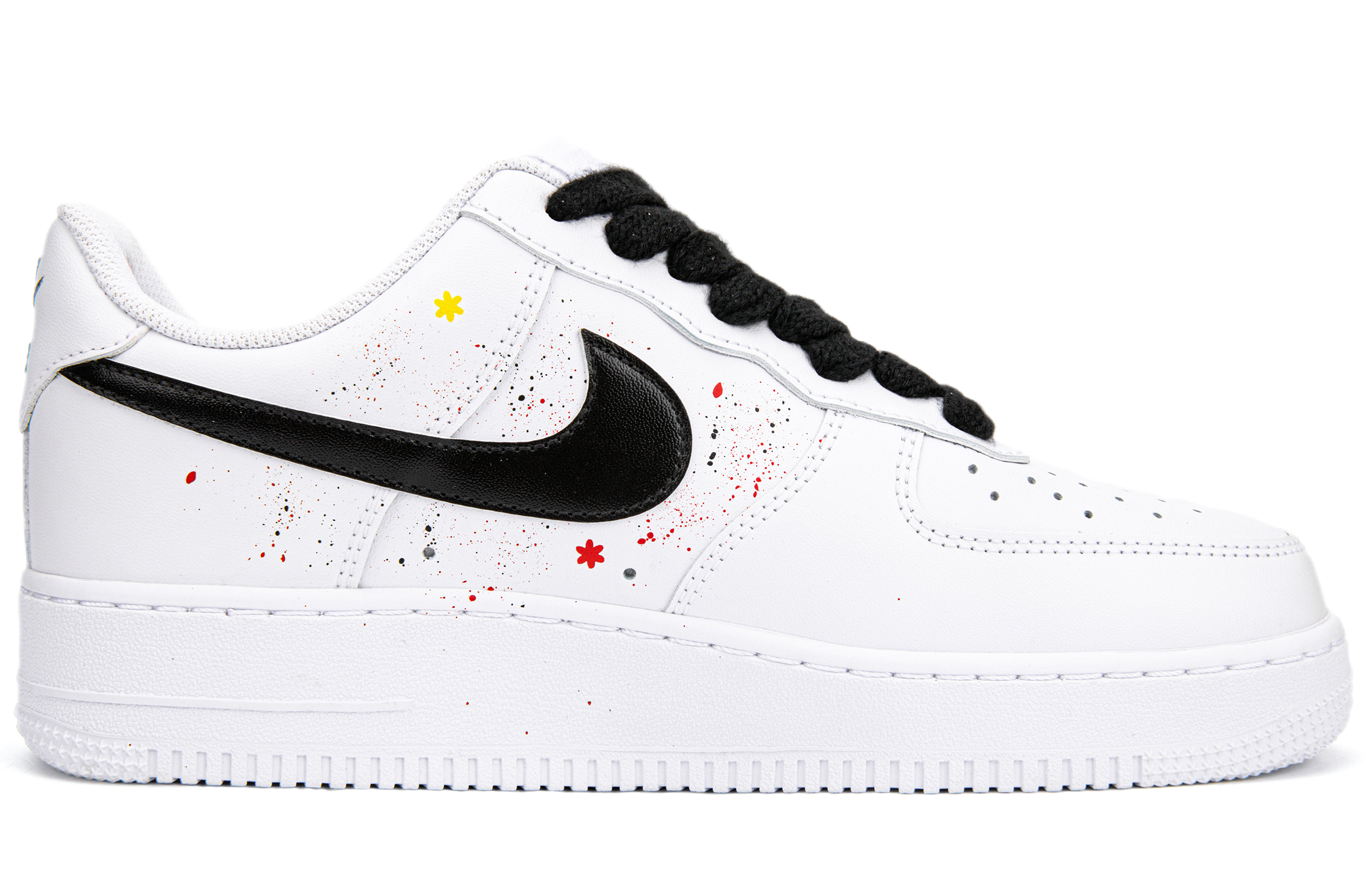 Order [カスタムシューズ] ナイキ エアフォース1 ロー 'スマイリーグラフィティ ブラック-ホワイト' CW2288-111(Team18-AF1笑脸泼墨）