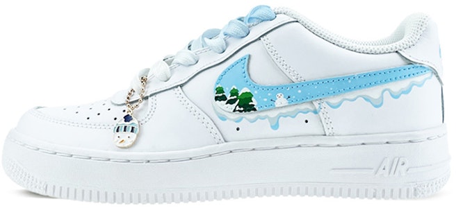 カスタム Nike Air Force 1 Low "雪だるま 白/青松" DH2920-111(Team40-冬天的守望蓝白) Buy カスタム Nike Air Force 1 Low "雪だるま 白/青松" DH2920-111(Team40-冬天的守望蓝白)