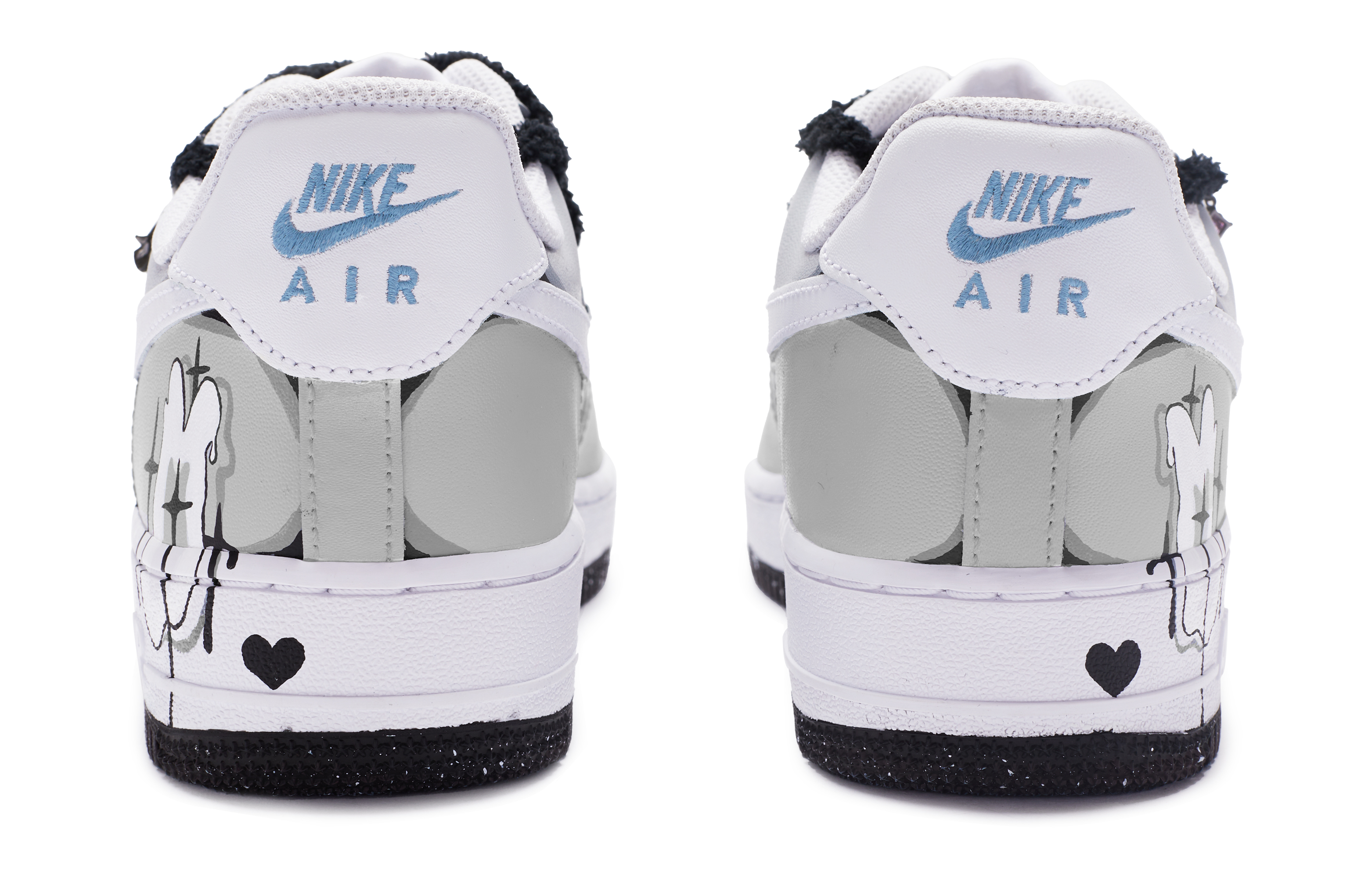 Shop Nike Air Force 1 Bajas Desconstruidas Negras Grises CW2288-111(TeamR-男款偷心恶作剧S-BOX)