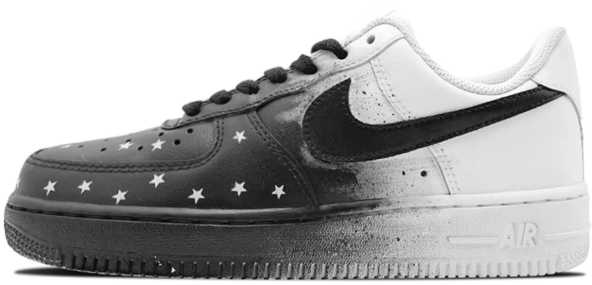 【定制球鞋】 Nike Air Force 1 Low 空軍一號 皮質 噴繪 潑墨 滿天星 漸變 低幫 板鞋 男款 黑白 Buy 【定制球鞋】 Nike Air Force 1 Low 空軍一號 皮質 噴繪 潑墨 滿天星 漸變 低幫 板鞋 男款 黑白