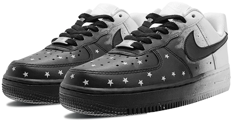【定制球鞋】 Nike Air Force 1 Low 空軍一號 皮質 噴繪 潑墨 滿天星 漸變 低幫 板鞋 男款 黑白 Lookbook 【定制球鞋】 Nike Air Force 1 Low 空軍一號 皮質 噴繪 潑墨 滿天星 漸變 低幫 板鞋 男款 黑白