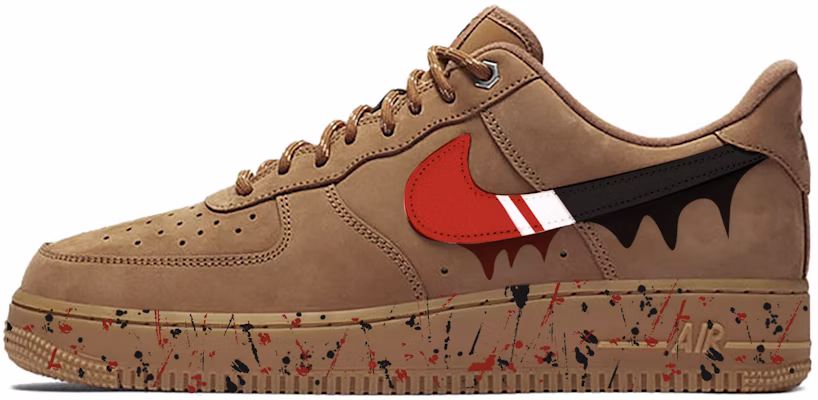 Zapatillas Nike Air Force 1 Low 'Splatter Graffiti' Marrón/Rojo/Negro CJ9179-200(Team56-流体泼墨) Buy Zapatillas Nike Air Force 1 Low 'Splatter Graffiti' Marrón/Rojo/Negro CJ9179-200(Team56-流体泼墨)