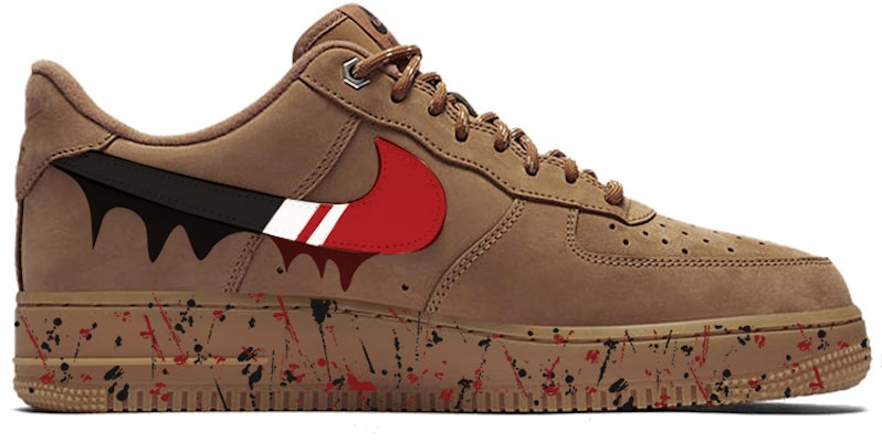 Zapatillas Nike Air Force 1 Low 'Splatter Graffiti' Marrón/Rojo/Negro CJ9179-200(Team56-流体泼墨) Order Zapatillas Nike Air Force 1 Low 'Splatter Graffiti' Marrón/Rojo/Negro CJ9179-200(Team56-流体泼墨)