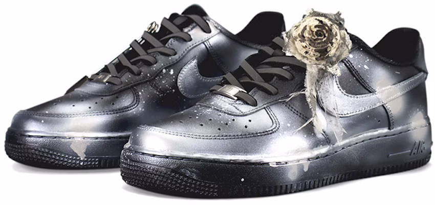 【定製球鞋】Nike Air Force 1 Low (GS) 空軍一號 新中式 特殊禮盒 潑墨 科技銀 灼燒乾枯玫瑰 手工做舊風 情侶 休閒 低幫 板鞋 黑銀 Lookbook 【定製球鞋】Nike Air Force 1 Low (GS) 空軍一號 新中式 特殊禮盒 潑墨 科技銀 灼燒乾枯玫瑰 手工做舊風 情侶 休閒 低幫 板鞋 黑銀