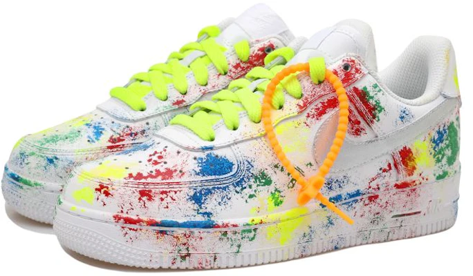 カスタムシューズ ナイキ エアフォース1 ロー 'スプラッタースウッシュシルバースターマルチカラー' CW2288-111(Team拾玖-彩色泼墨男S-BOX) Lookbook カスタムシューズ ナイキ エアフォース1 ロー 'スプラッタースウッシュシルバースターマルチカラー' CW2288-111(Team拾玖-彩色泼墨男S-BOX)