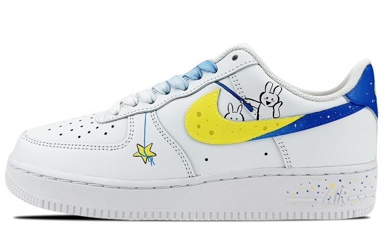 Buy Zapatillas Nike Air Force 1 Low 'Splatter Blanco Azul Amarillo' CW2288-111(Team叁-男款兔子钓星星S-BOX)