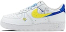 Buy 나이키 에어포스1 로우 '스플래터 화이트 블루 옐로우' (커스텀) DH2920-111(Team叁-女款兔子钓星星S-BOX)