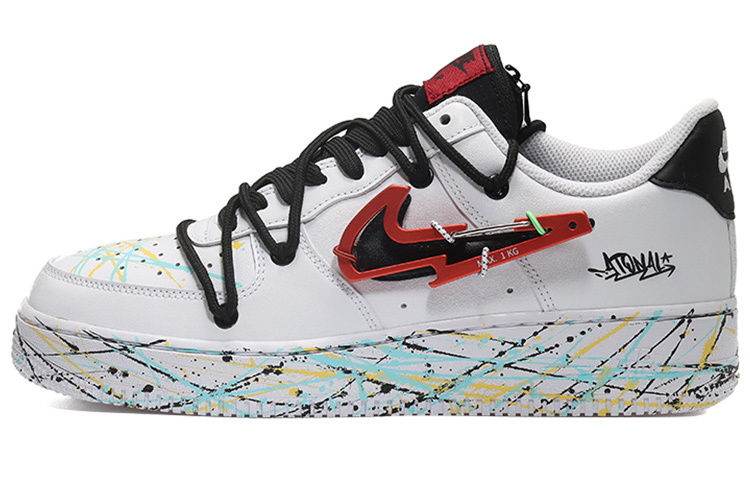 [Custom Shoes] Nike Air Force 1 Low 'Splatter White Black Yellow Green'