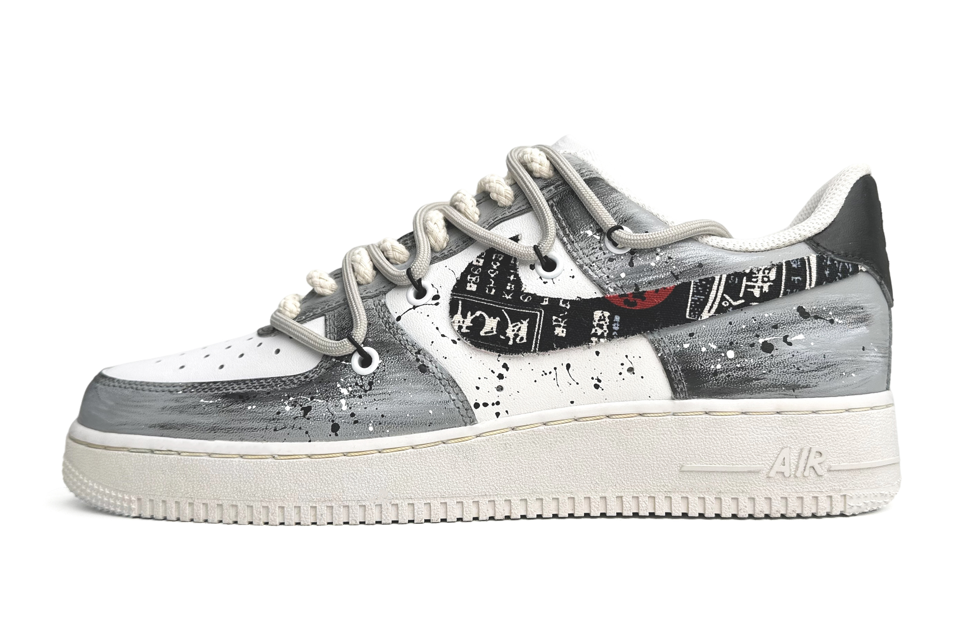 [Custom Shoes] Nike Air Force 1 Low 'Splattered Grey-White'