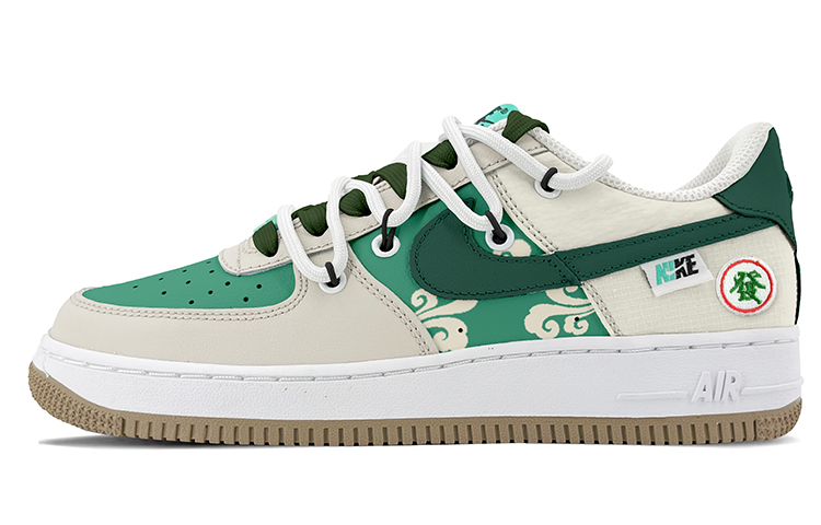 Buy 나이키 에어포스 1 로우 '스플라이스 스우시 - 페일 그린' (커스텀) DX6062-101(TeamK-发财祥云)