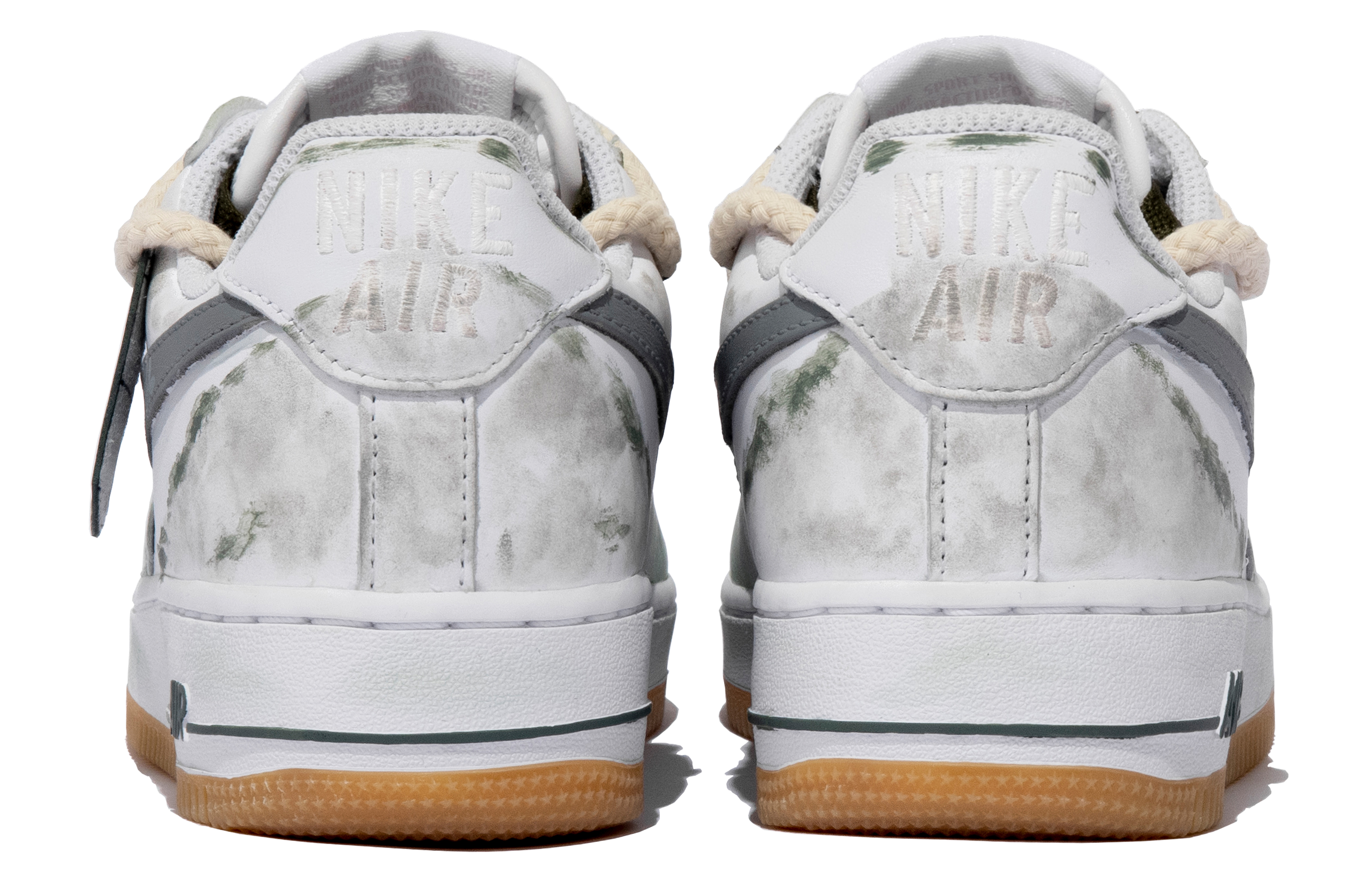 Shop [Kasut Custom] Nike Air Force 1 Low 'Spring Dream Leaf' DM0576-101(TeamM-男女同款梦游春日xhzz)