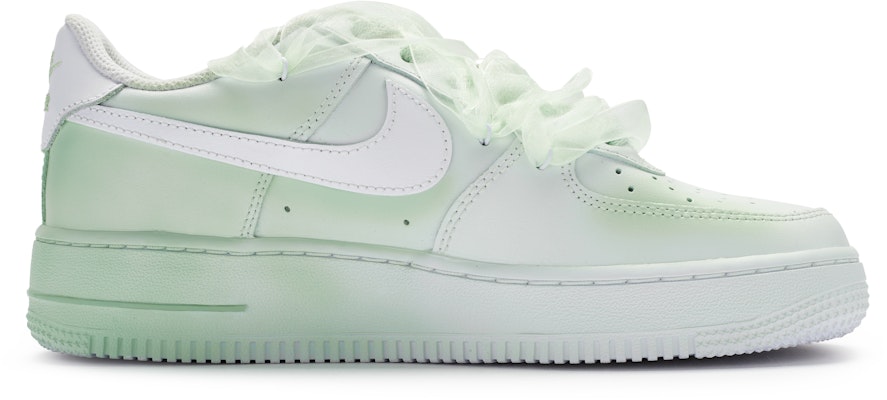 【定制球鞋】Nike Air Force 1 Low 811製造 晚春茶事 茶文化 茶藝 少女 淡雅 低幫 板鞋 GS 白綠 Order 【定制球鞋】Nike Air Force 1 Low 811製造 晚春茶事 茶文化 茶藝 少女 淡雅 低幫 板鞋 GS 白綠