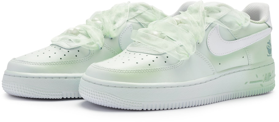 【定制球鞋】Nike Air Force 1 Low 811製造 晚春茶事 茶文化 茶藝 少女 淡雅 低幫 板鞋 GS 白綠 Lookbook 【定制球鞋】Nike Air Force 1 Low 811製造 晚春茶事 茶文化 茶藝 少女 淡雅 低幫 板鞋 GS 白綠