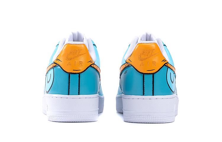 Shop [定制鞋] 耐克空军1号低帮 '杰尼龟动漫定制 - 蓝棕色' CW2288-111(TeamB-男款杰尼龟蓝棕)