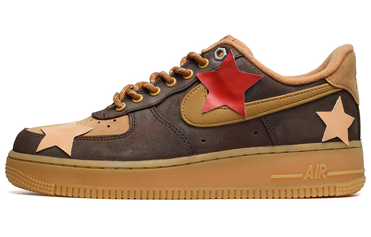 [Custom Shoes] Nike Air Force 1 Low 'Star Suede Brown'