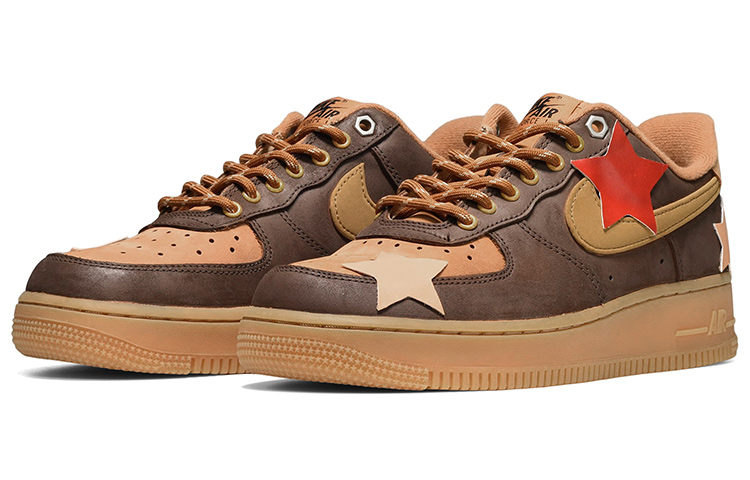 [Custom Shoes] Nike Air Force 1 Low 'Star Suede Brown' 圖 3
