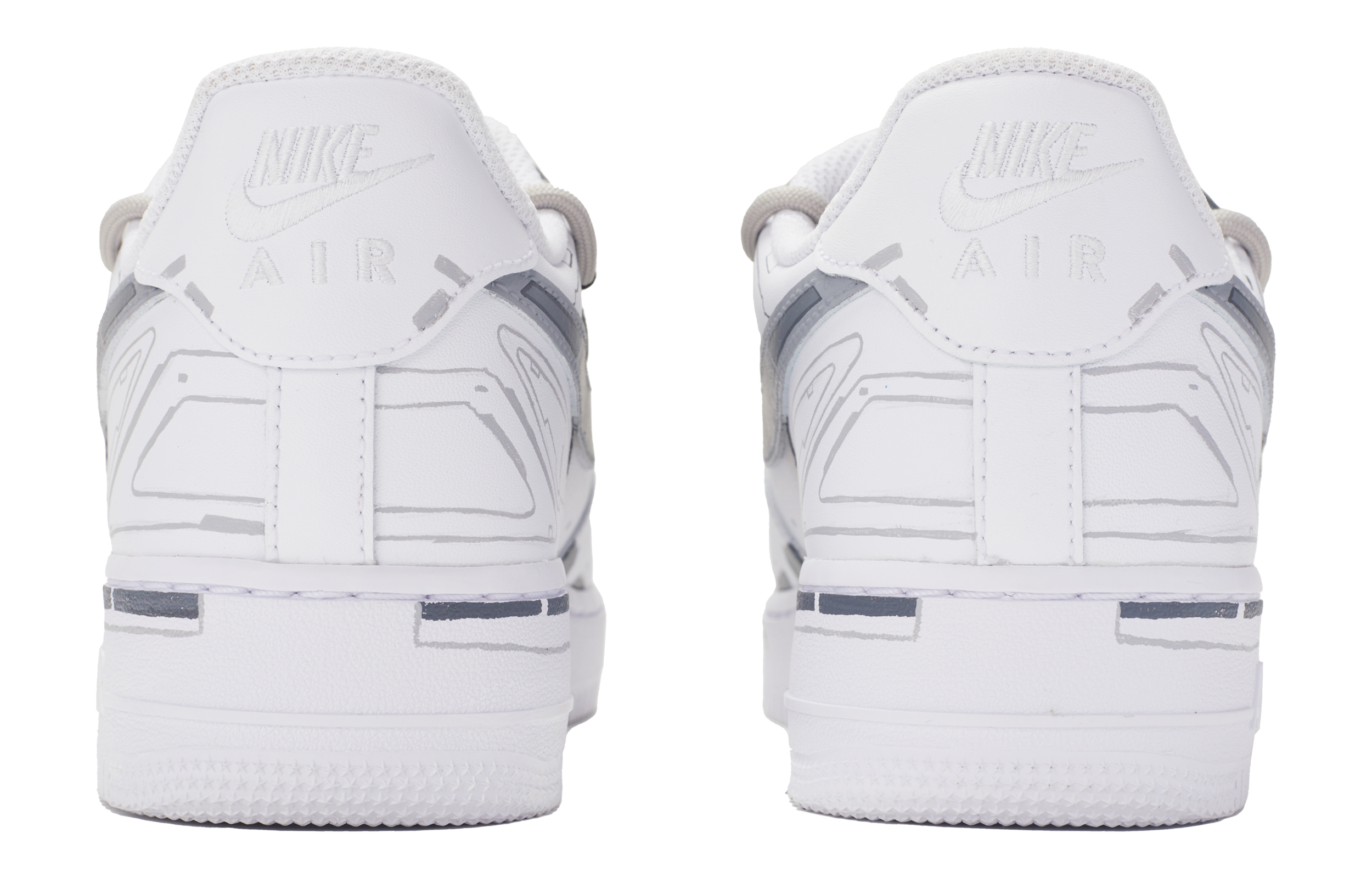 Shop Zapatillas Nike Air Force 1 Low 'Star Trooper Deconstructed Gris Blanco' CW2288-111(TeamR-男款星际战士灰白)