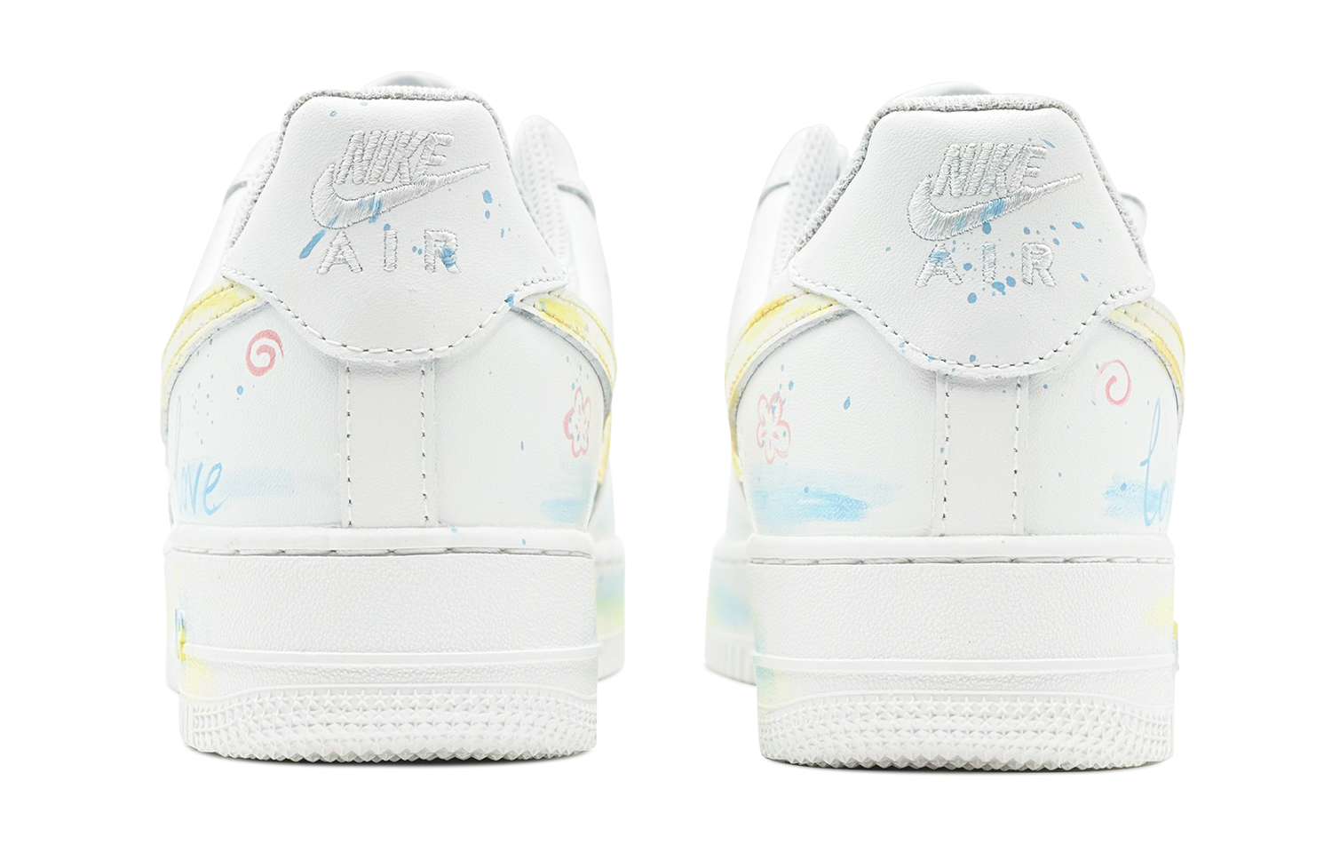 Shop Zapatillas Nike Air Force 1 Low 'Azul Estrellado Amarillo' DH2920-111(TeamS-爱心涂鸦女S-BOX)