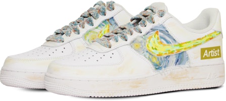 나이키 에어포스 1 로우 '별밤 핸드페인팅' (Nike AF1 로우 '별밤'도 가능) CW2288-111(Team65-油画星空) Lookbook 나이키 에어포스 1 로우 '별밤 핸드페인팅' (Nike AF1 로우 '별밤'도 가능) CW2288-111(Team65-油画星空)