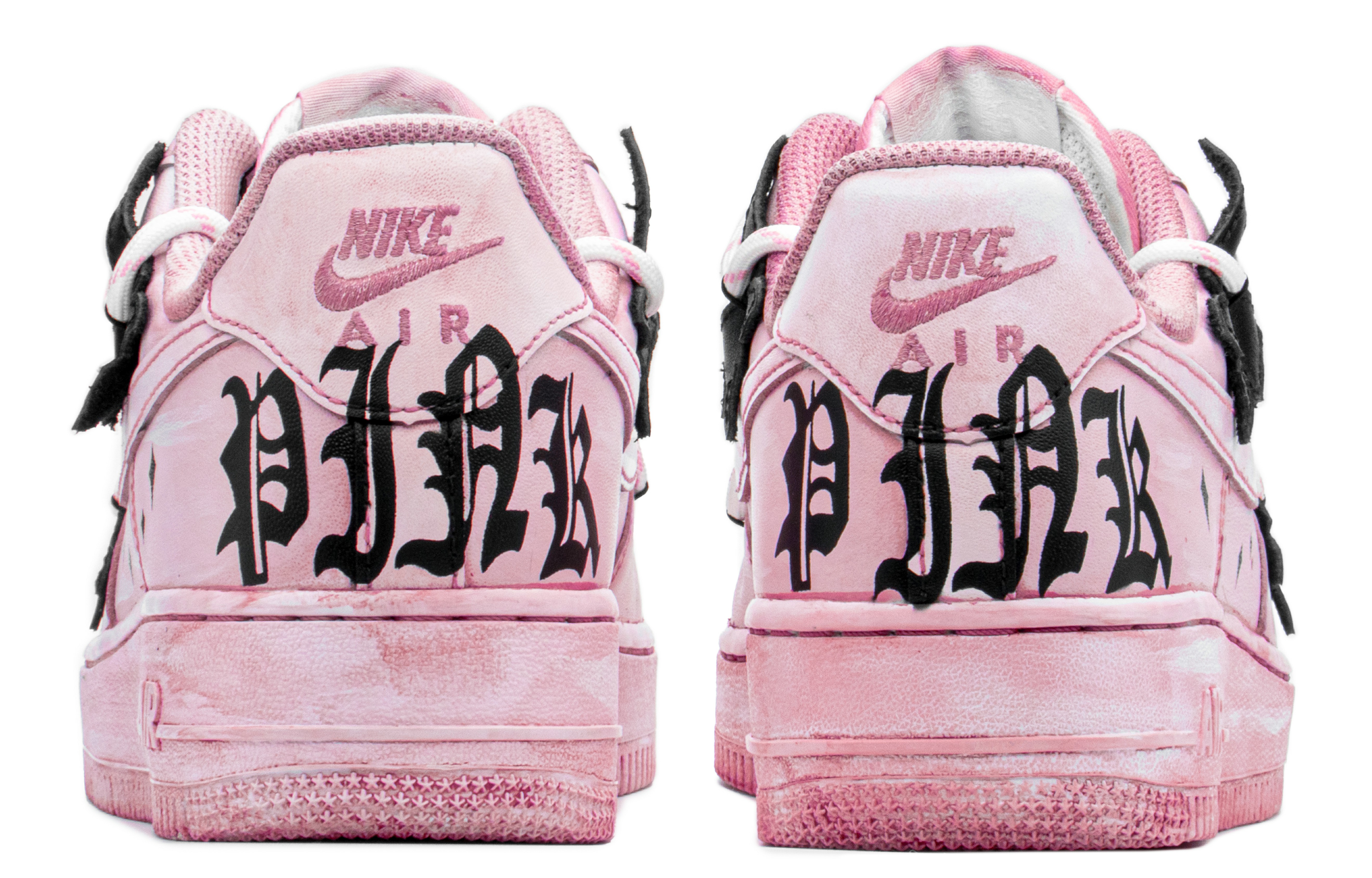 Purchase [Sepatu Custom] Nike Air Force 1 Low 'Bintang Merah Muda-Hitam' DH2920-111(TeamA-AF1粉色蝴蝶S-BOX)