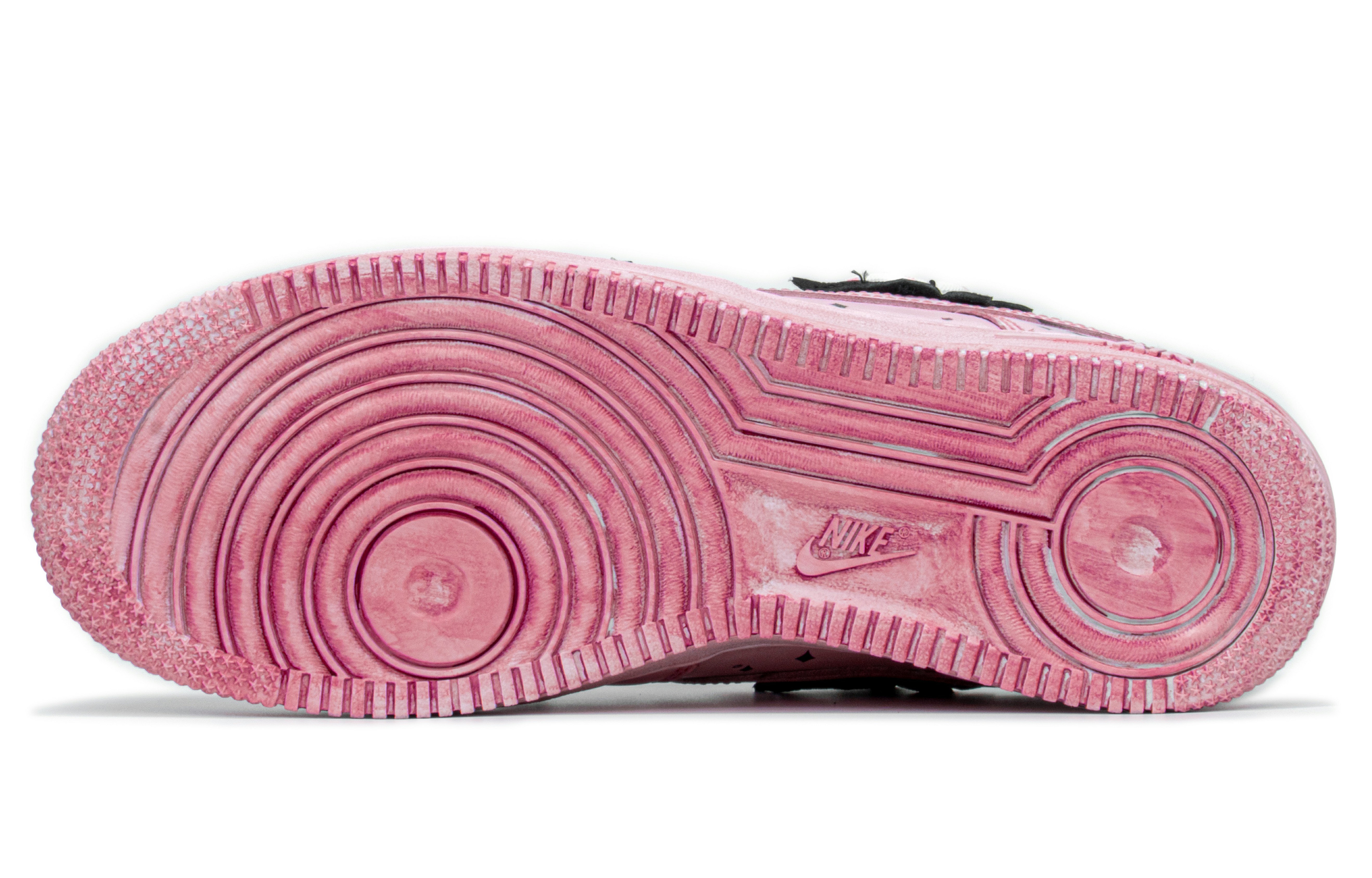 Details for [Sepatu Custom] Nike Air Force 1 Low 'Bintang Merah Muda-Hitam' DH2920-111(TeamA-AF1粉色蝴蝶S-BOX)