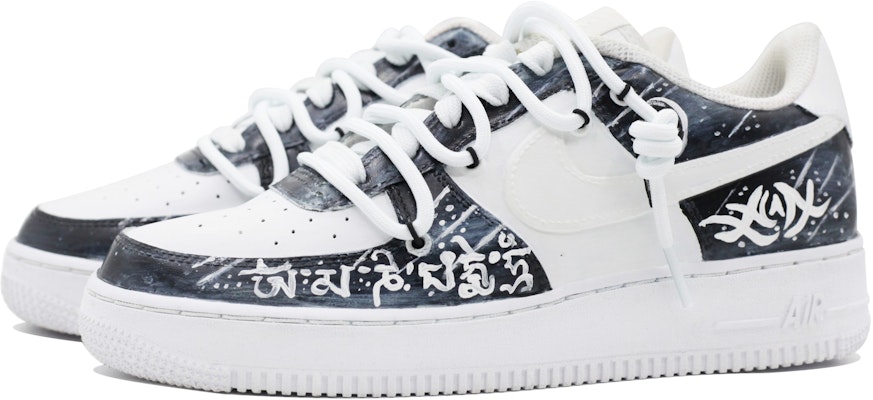 나이키 에어포스 1 로우 '별빛 산스크리트 블랙-화이트' (커스텀) CW2288-111(Team39-AMY107梵文) Lookbook 나이키 에어포스 1 로우 '별빛 산스크리트 블랙-화이트' (커스텀) CW2288-111(Team39-AMY107梵文)