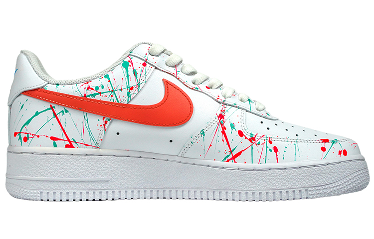 Order [Kasut Tersuai] Nike Air Force 1 Rendah 'Step Up Graffiti' CW2288-111(TeamJ-舞出我人生喷绘泼墨红绿)