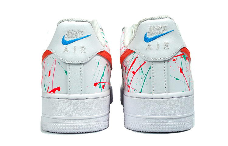 Shop [Kasut Tersuai] Nike Air Force 1 Rendah 'Step Up Graffiti' CW2288-111(TeamJ-舞出我人生喷绘泼墨红绿)