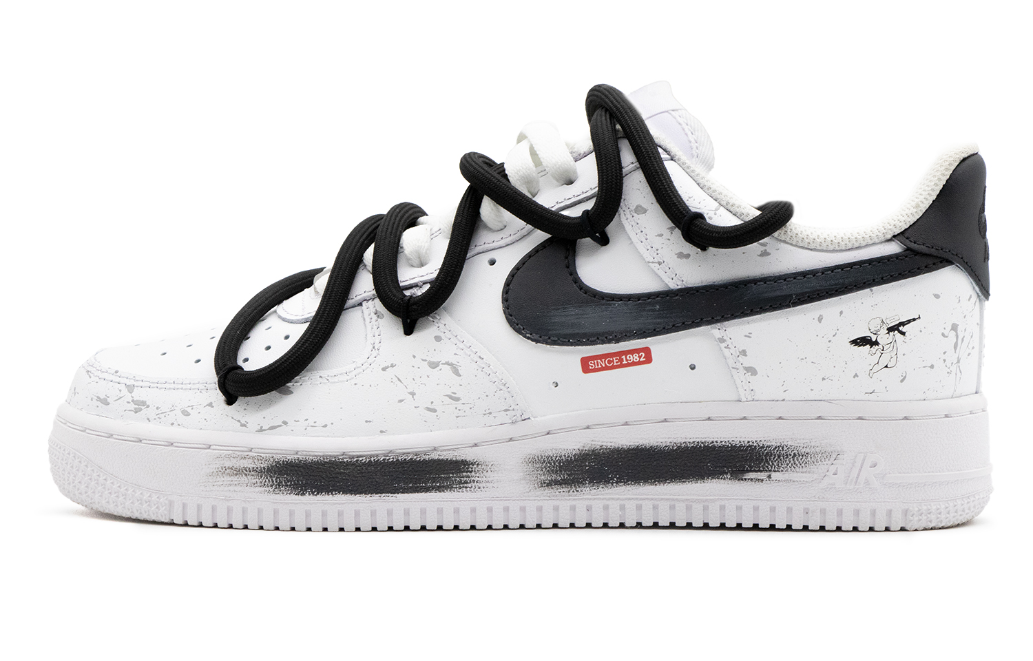[Custom Shoes] Nike Air Force 1 Low 'Stop the War Black White Grey'