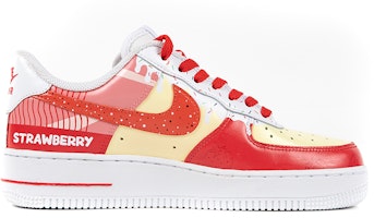 【定制球鞋】Nike Air Force 1 Low 空軍一號低幫草莓蛋糕甜品夏日甜品主題定制板鞋 男女同款 紅黃 Order 【定制球鞋】Nike Air Force 1 Low 空軍一號低幫草莓蛋糕甜品夏日甜品主題定制板鞋 男女同款 紅黃