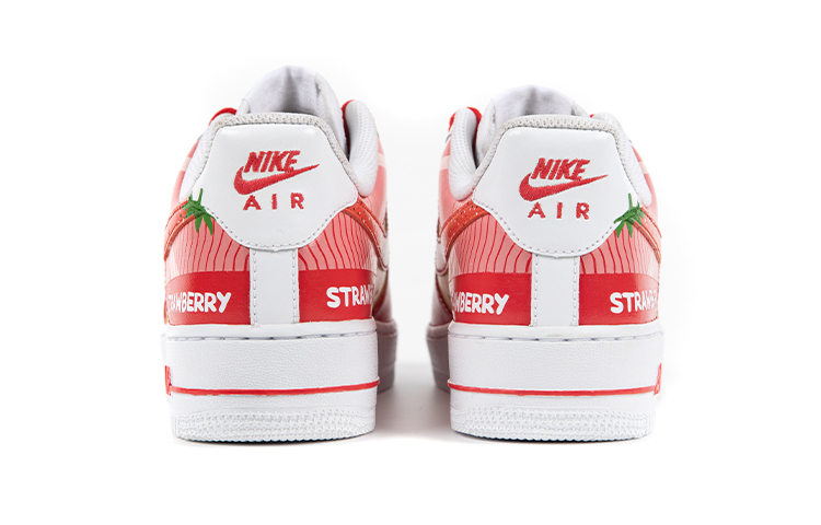 Shop 【定制球鞋】Nike Air Force 1 Low 空軍一號低幫草莓蛋糕甜品夏日甜品主題定制板鞋 男女同款 紅黃