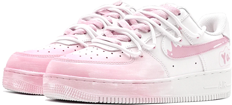 【定制球鞋】Nike Air Force 1 Low 空軍一號草莓牛乳 特殊鞋盒 經典休閒 低幫 板鞋 GS 粉 Lookbook 【定制球鞋】Nike Air Force 1 Low 空軍一號草莓牛乳 特殊鞋盒 經典休閒 低幫 板鞋 GS 粉
