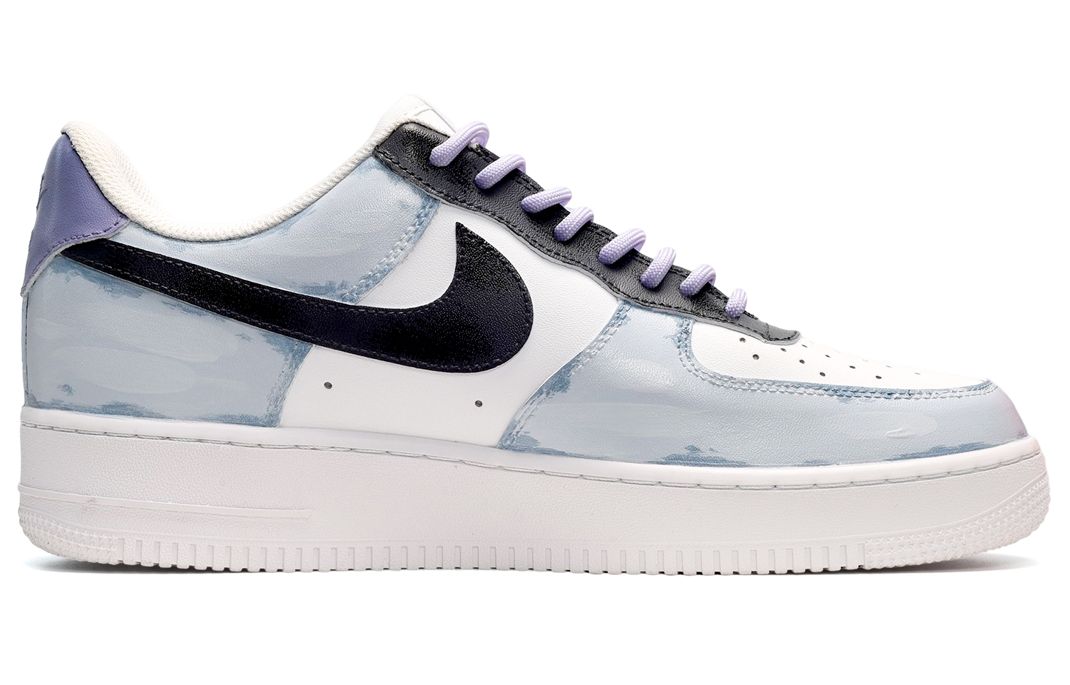 Order [Kasut Custom] Nike Air Force 1 Low 'Street Graffiti Hitam Putih Biru' CW2288-111(TeamE-男款街头涂鸦黑白蓝)