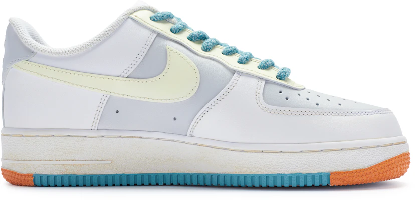 【定制球鞋】 Nike Air Force 1 Low 811製造 街區漫遊 街頭塗鴉 手繪噴繪 低幫 板鞋 GS 白灰藍 Order 【定制球鞋】 Nike Air Force 1 Low 811製造 街區漫遊 街頭塗鴉 手繪噴繪 低幫 板鞋 GS 白灰藍