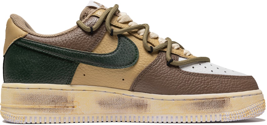 【客製球鞋】Nike Air Force 1 Low 街頭塗鴉 復古摩卡 拆解鞋帶 耐磨防滑 低筒 滑板鞋 男款 摩卡綠 Order 【客製球鞋】Nike Air Force 1 Low 街頭塗鴉 復古摩卡 拆解鞋帶 耐磨防滑 低筒 滑板鞋 男款 摩卡綠