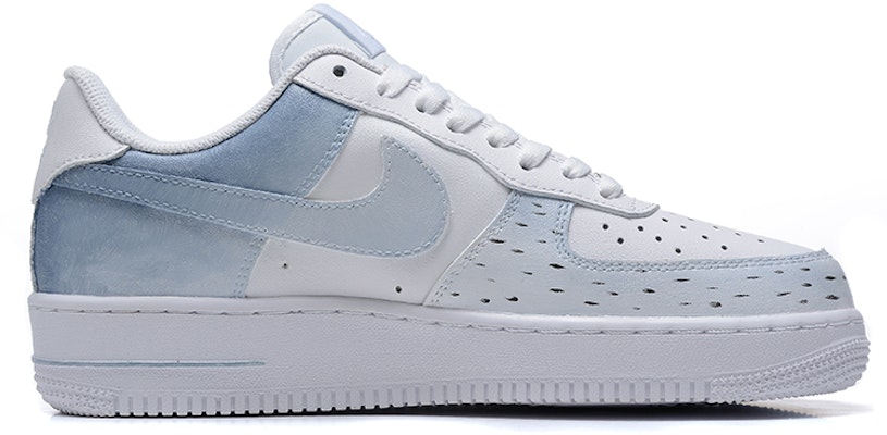 【定製球鞋】Nike Air Force 1 Low 街頭潑墨 時尚 休閒 低幫 板鞋 男女同款 白藍 Order 【定製球鞋】Nike Air Force 1 Low 街頭潑墨 時尚 休閒 低幫 板鞋 男女同款 白藍