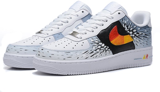 【定製球鞋】Nike Air Force 1 Low 街頭潑墨 時尚 休閒 低幫 板鞋 男女同款 白藍 Lookbook 【定製球鞋】Nike Air Force 1 Low 街頭潑墨 時尚 休閒 低幫 板鞋 男女同款 白藍