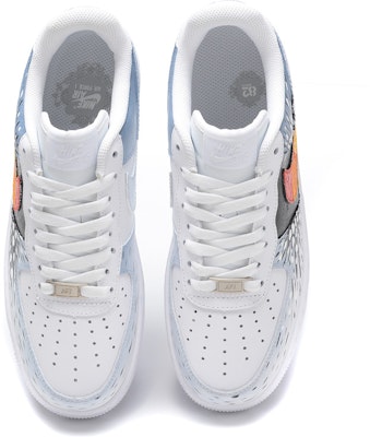 【定製球鞋】Nike Air Force 1 Low 街頭潑墨 時尚 休閒 低幫 板鞋 男女同款 白藍 Shop 【定製球鞋】Nike Air Force 1 Low 街頭潑墨 時尚 休閒 低幫 板鞋 男女同款 白藍