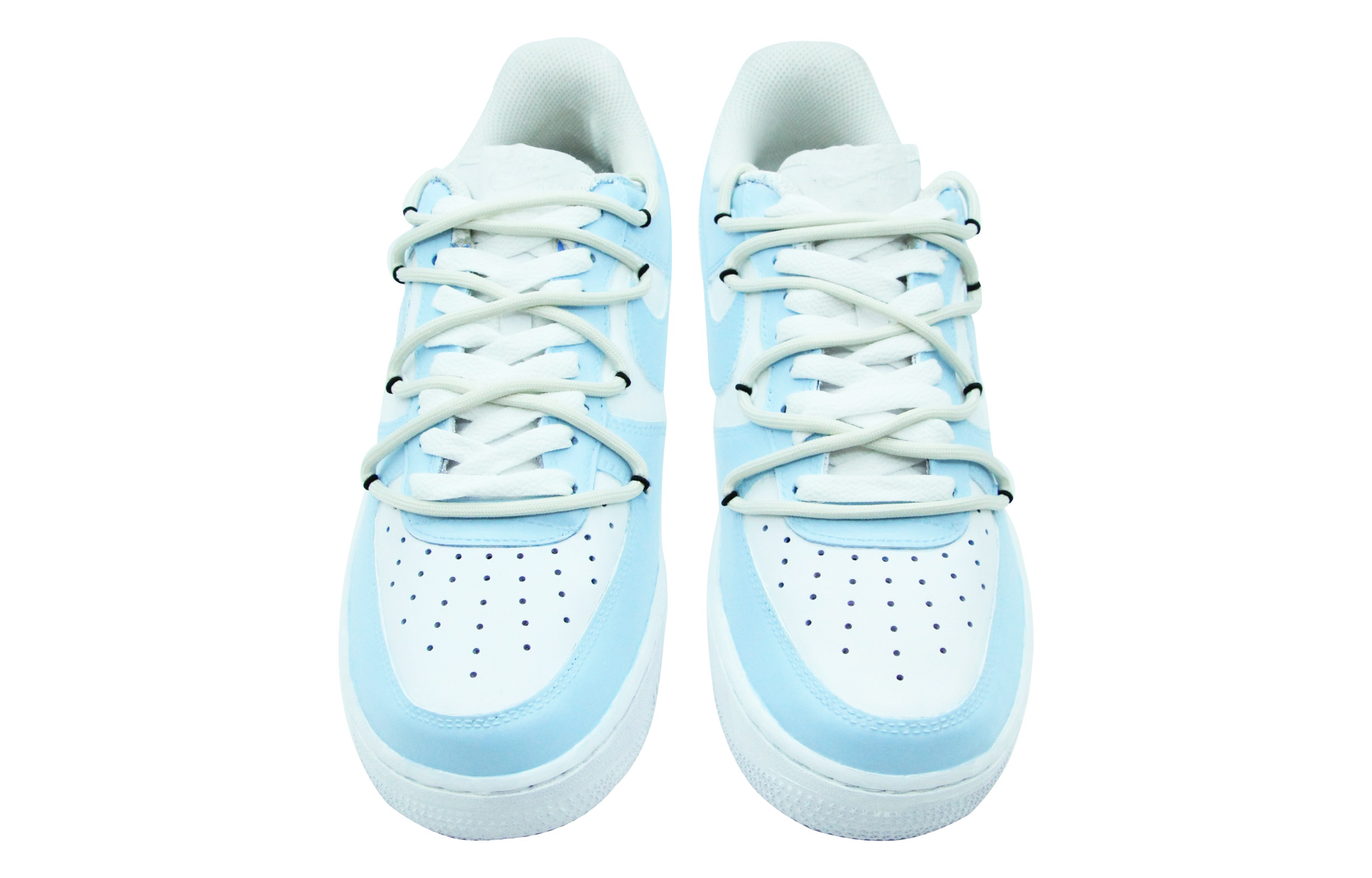 Shop [定制鞋款] 耐克空军一号低帮'学生蓝解构' CW2288-111(Team39-AMY98浅蓝)