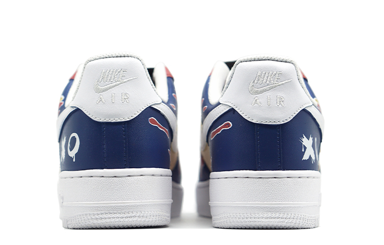 Shop 나이키 에어포스 1 로우 '여름 해변' (커스텀) CW2288-111(TeamR-男款低饱和拼色溅水)