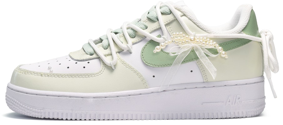 【定製球鞋】Nike Air Force 1 Low 空軍一號 夏日氣泡 珍珠女孩 低筒 板鞋 男款 白綠 Buy 【定製球鞋】Nike Air Force 1 Low 空軍一號 夏日氣泡 珍珠女孩 低筒 板鞋 男款 白綠