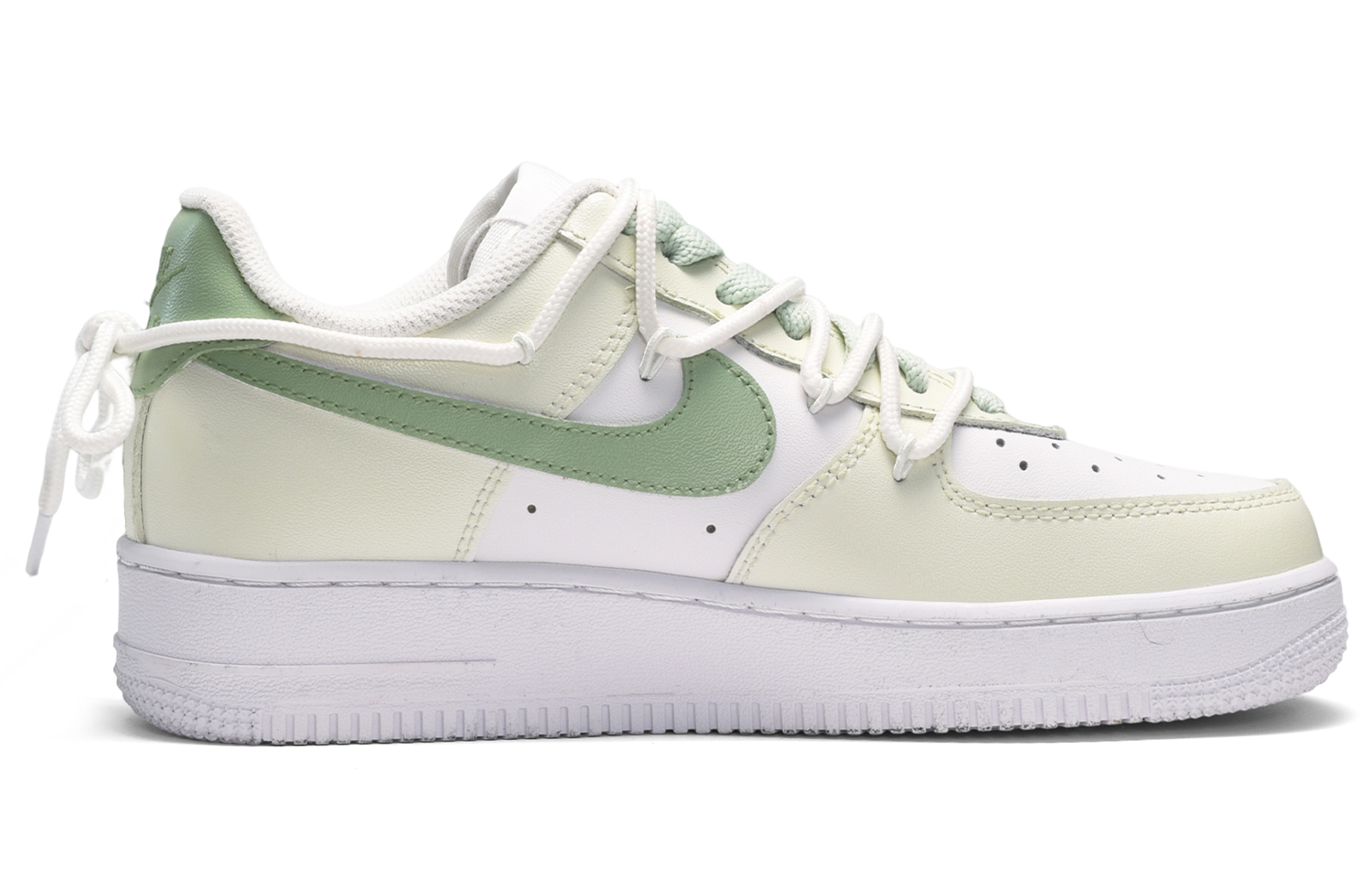 Order [Sepatu Kustom] Nike Air Force 1 Low 'Summer Bubble Pearl Girl Putih Hijau' CW2288-111(TeamE-男款珍珠女孩白绿)