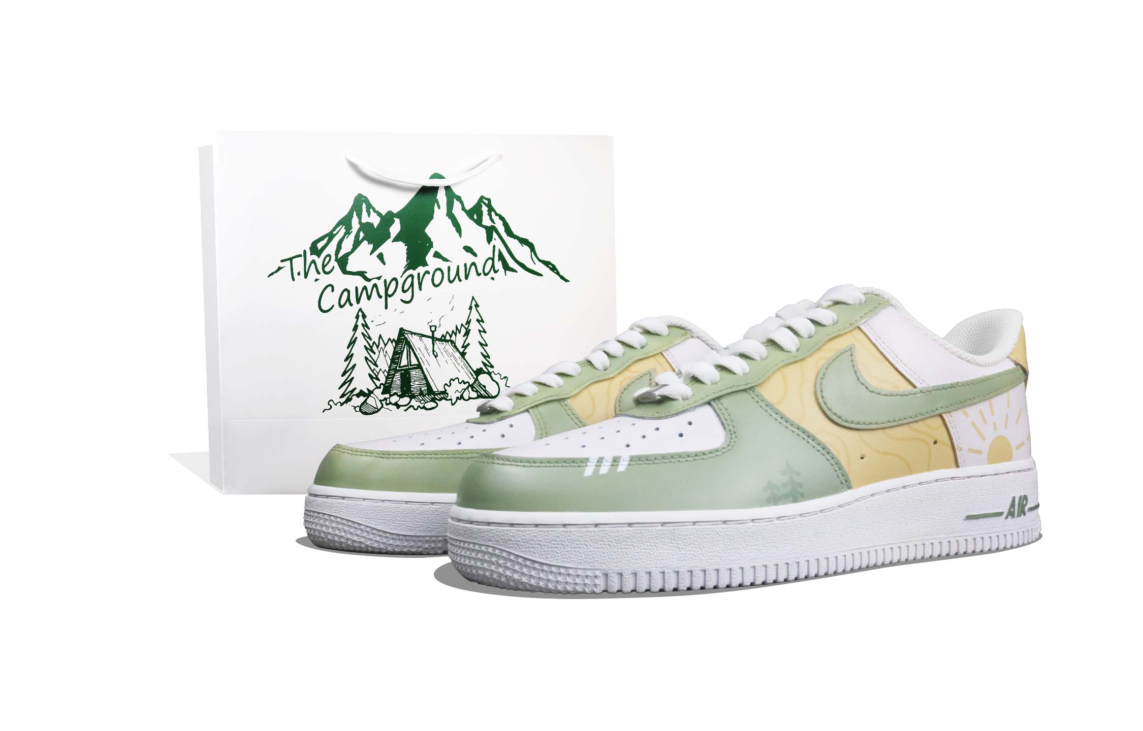 [Custom Shoes] Nike Air Force 1 Low 'Summer Camp Cedar Green'