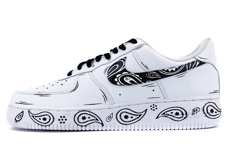 Buy [Sepatu Kustom] Nike Air Force 1 Low 'Summer Cashew Flower Spray Paint' CW2288-111(Team-K男女款喷涂手绘腰果花)