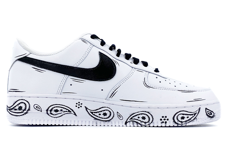 Order [Sepatu Kustom] Nike Air Force 1 Low 'Summer Cashew Flower Spray Paint' CW2288-111(Team-K男女款喷涂手绘腰果花)